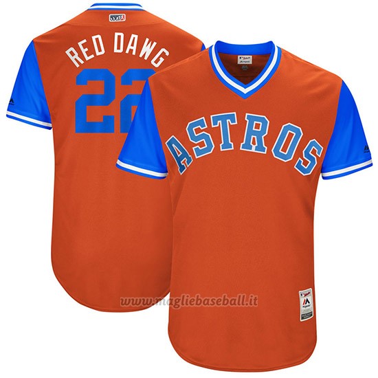 Maglia Baseball Uomo Houston Astros 2017 Little League World Series Josh Rossodick Arancione